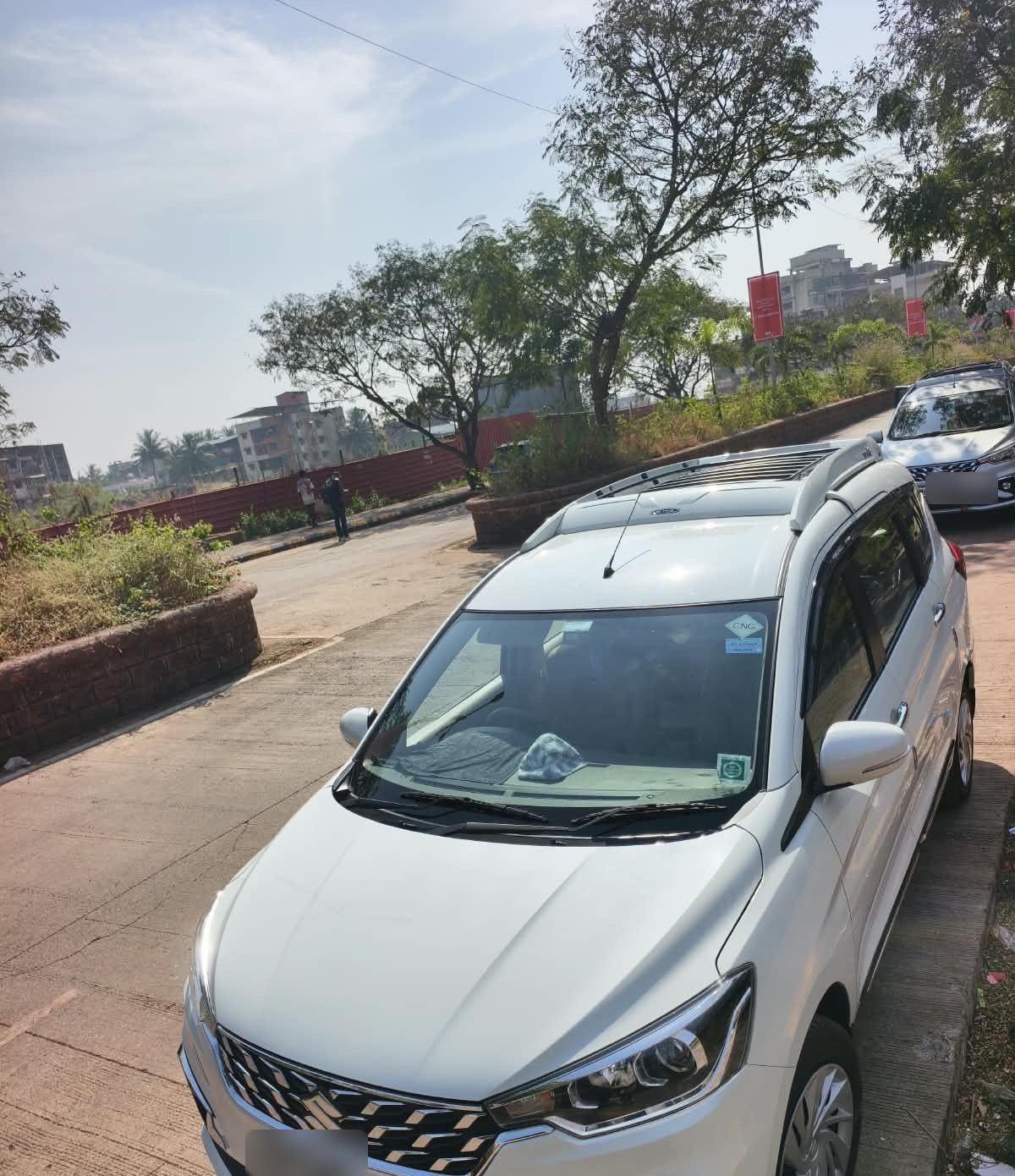 Ertiga CNG from above in the city