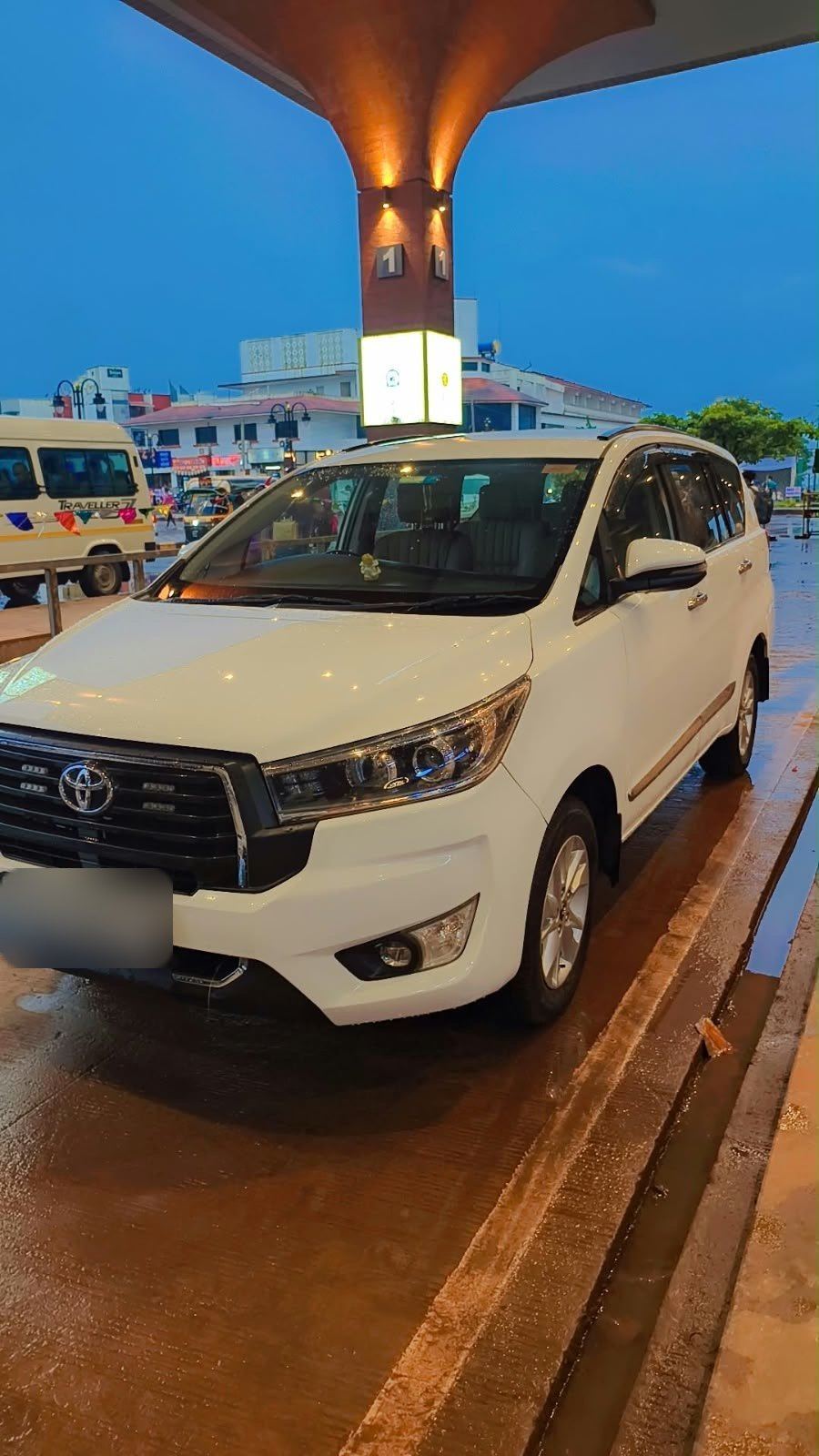 Toyota Innova Crysta on an evening pickup